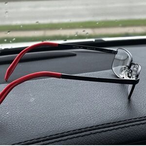 Nike with Flexon Bridge Eyeglasses Red Black